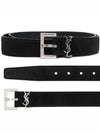 Wade Logo Belt Black - SAINT LAURENT - BALAAN.