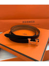 Women's Focus Buckle Reversible Leather Belt Black Rose Gold - HERMES - BALAAN 4