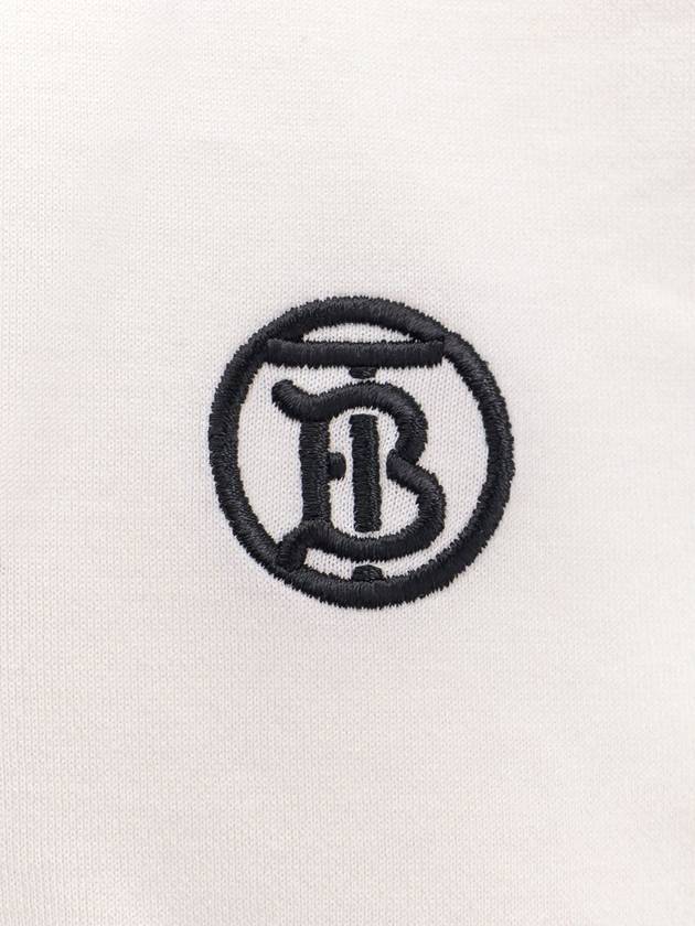 Embroidered Monogram Organic Cotton Short Sleeve T-Shirt White B0651081898 - BURBERRY - BALAAN 4