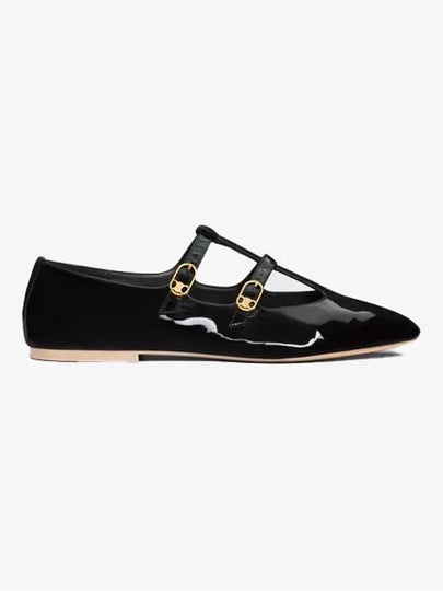 Les Patent Calfskin Ballerines Black - CELINE - BALAAN 2