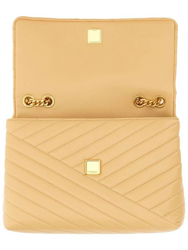 Kira Chevron Convertible Shoulder Bag Beige - TORY BURCH - BALAAN 5