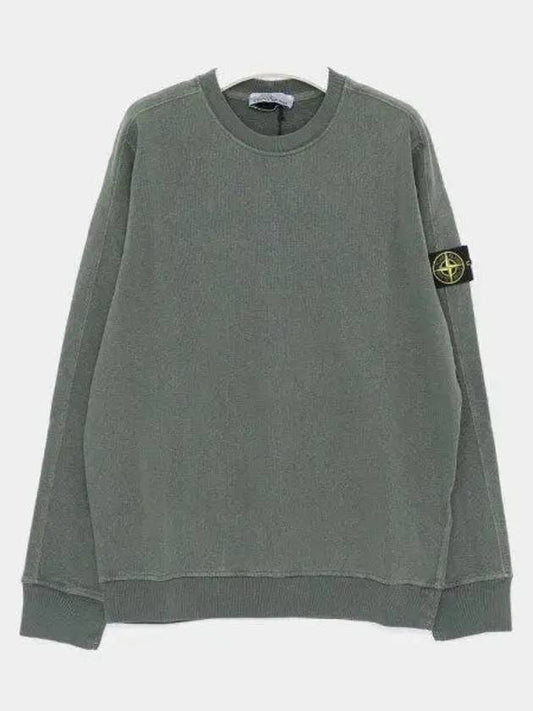 Logo Patch Crew Neck Sweatshirt Musk - STONE ISLAND - BALAAN 2