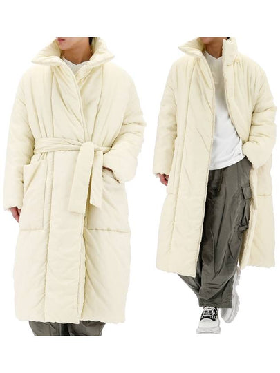 Women's Quilted Overfit Wrap Single Coat Almond Milk - LEMAIRE - BALAAN 2