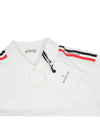 Logo Patch Tricolor Polo T-Shirt White 8A00020 89A16 002 - MONCLER - BALAAN 5