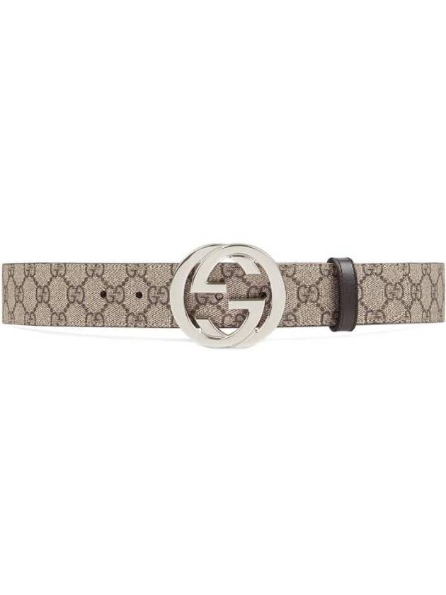 Interlocking GG Buckle Supreme Belt Beige - GUCCI - BALAAN 2