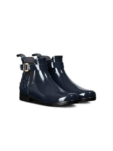 Refined Chelsea Quilt Gloss Rain Boots Navy WFS1032RGLNVY - HUNTER - BALAAN 1