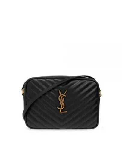 Lou Logo Quilting Cross Bag Black - SAINT LAURENT - BALAAN 2