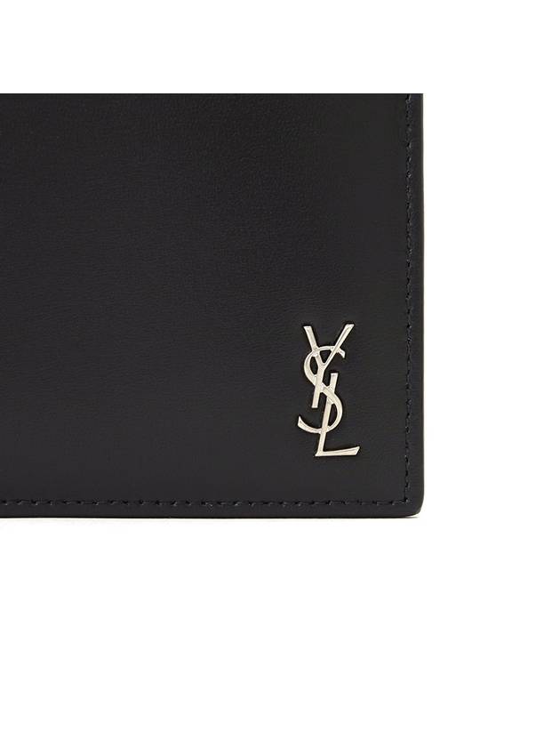 Tiny Cassandre East West Wallet in Matte Leather Black - SAINT LAURENT - BALAAN 7