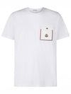 Pocket Patch Logo Short Sleeve T-Shirt White - MONCLER - BALAAN 2