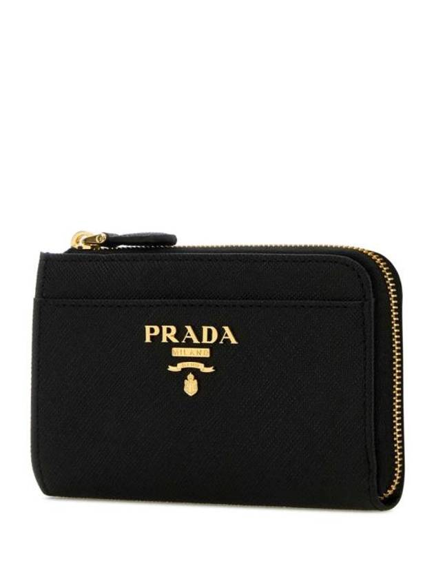 Saffiano Keychain Card Wallet Black - PRADA - BALAAN 3