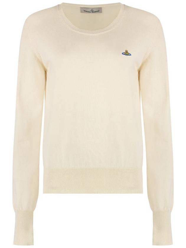 ORB Logo Knit Top White - VIVIENNE WESTWOOD - BALAAN 2