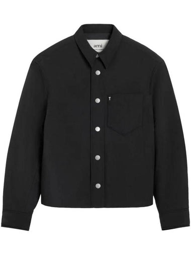 De Coeur Padded Over Long Sleeve Shirt Black - AMI - BALAAN 1