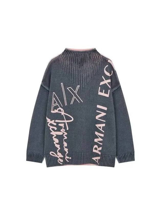 Women s Half Color Logo Graphic Pullover Dark Gray 271505 - ARMANI EXCHANGE - BALAAN 1