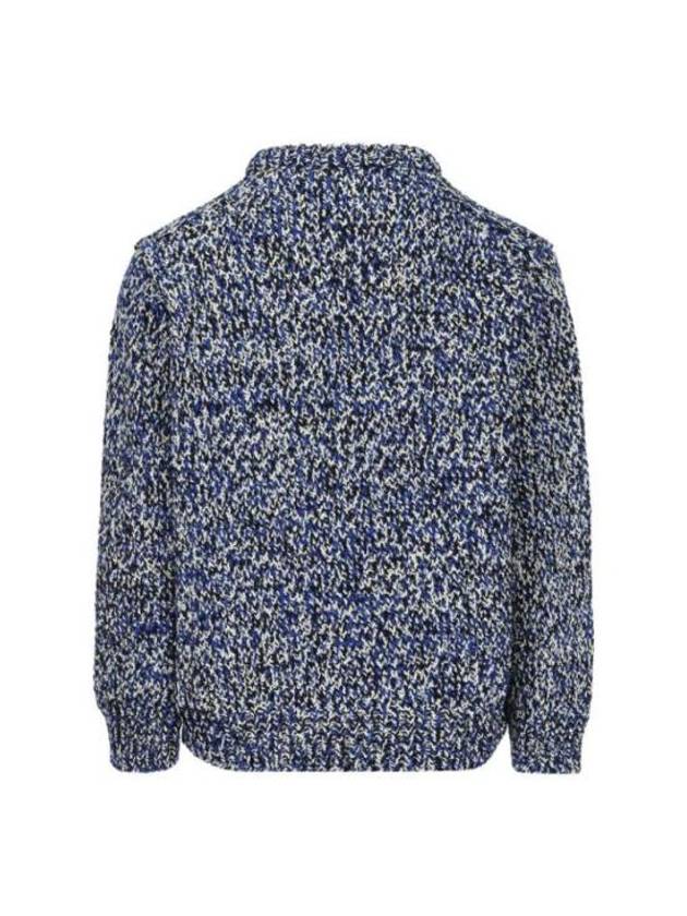 Men's Mouline Effect Wool Blend Knit Top Blue - MAISON MARGIELA - BALAAN 3