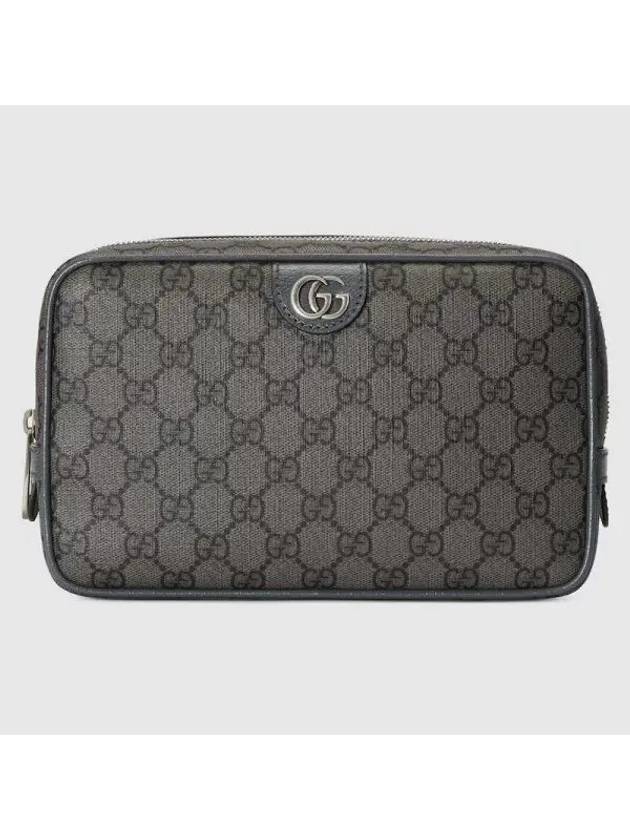 Ophidia GG Cosmetic Pouch Grey Black - GUCCI - BALAAN 1