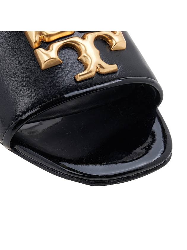 Logo Eleanor Slippers Black - TORY BURCH - BALAAN 10