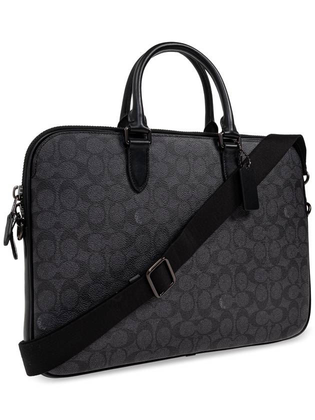 Coach Briefcase With Monogram, Men's, Black - COACH - BALAAN 4