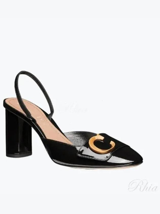 C'est Patent Calfskin Slingback Pumps Black - DIOR - BALAAN 2