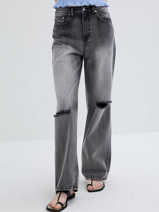 Destroyed washed denim pantsDark Gray - REAL ME ANOTHER ME - BALAAN 2