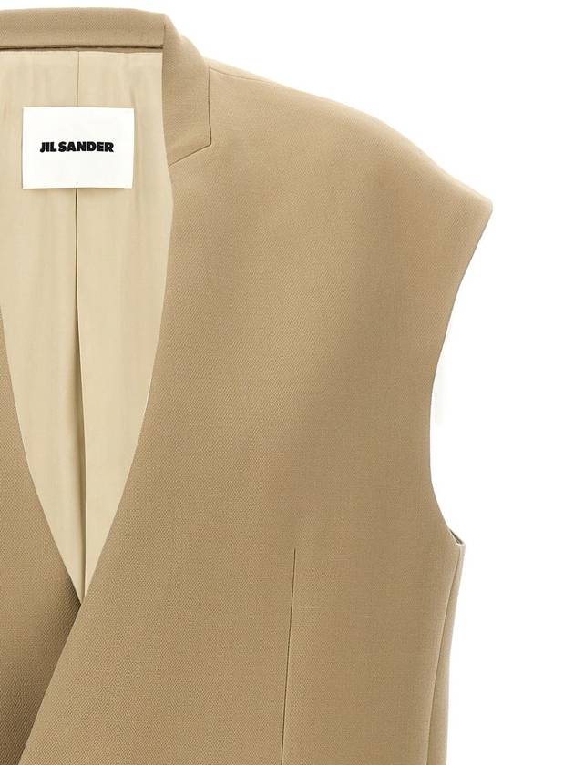 Wool Tailored Vest J03BN0140J40160 - JIL SANDER - BALAAN 4