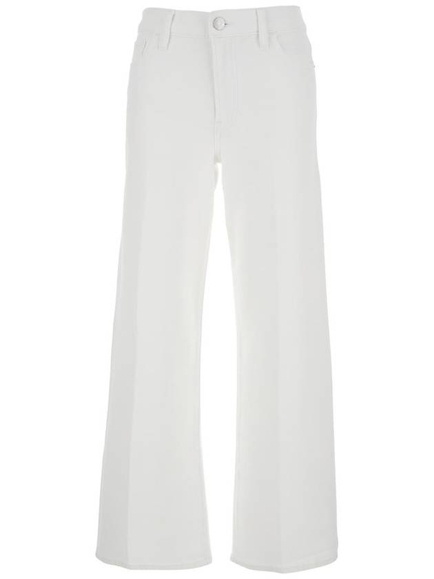 'Le Slim Palazzo' White Five Pocket Pants In Cotton Woman - FRAME - BALAAN 1