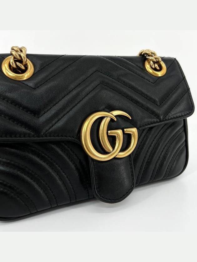 Matelasse small chain cross bag shoulder black 446744 - GUCCI - BALAAN 5