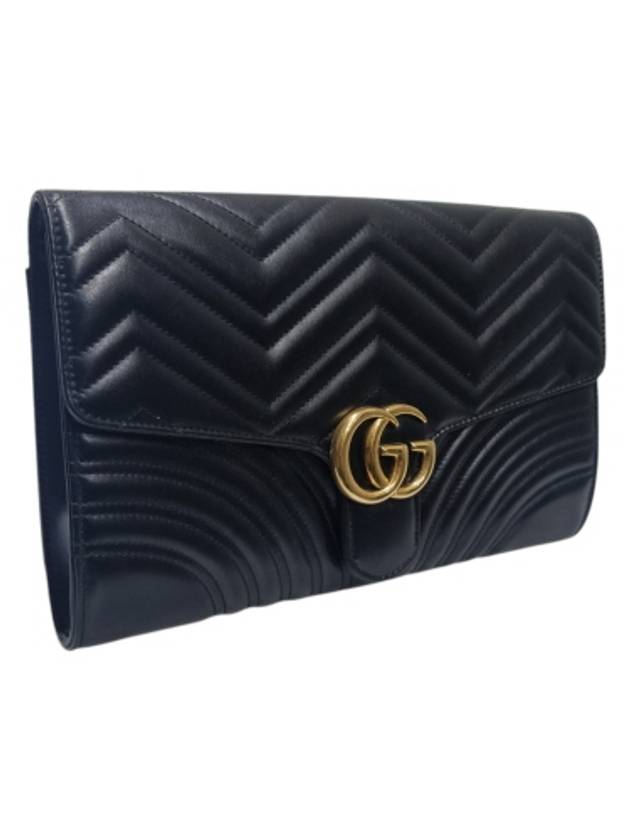 498079 Black Marmont Matelasse Clutch - GUCCI - BALAAN 2