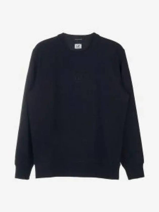 Metropolis Logo Badge Sweatshirt Navy - CP COMPANY - BALAAN 2