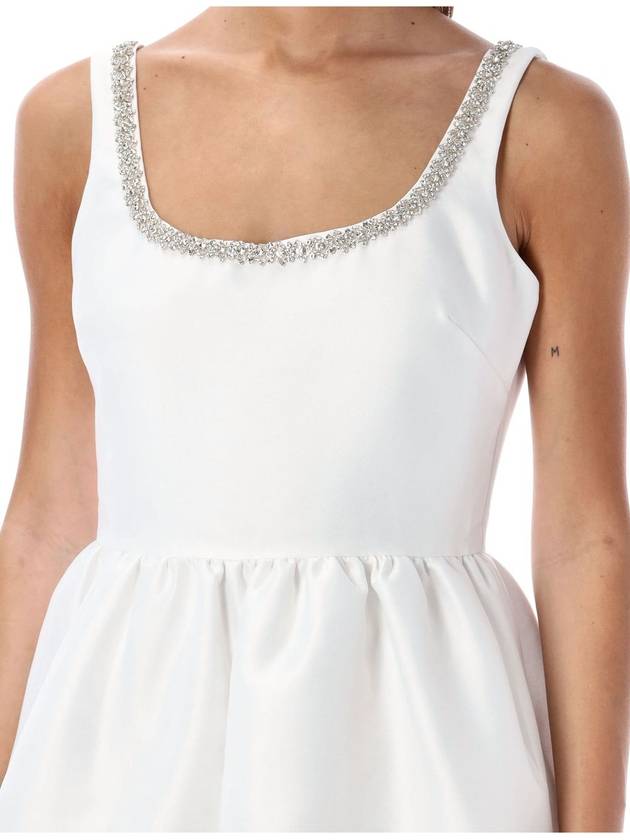 Taffeta diamante mini short dress white - SELF PORTRAIT - BALAAN 4