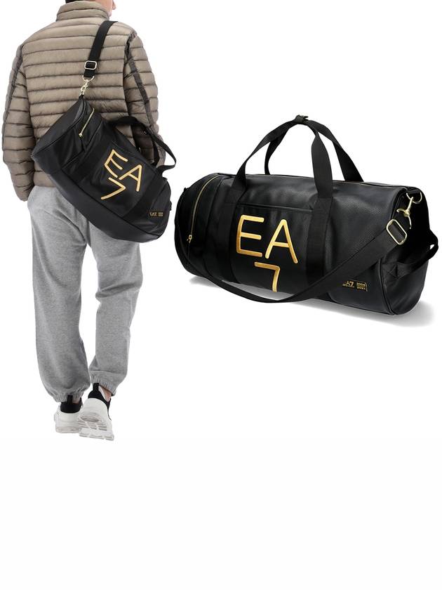 EA7 Golden Logo Duffel Bag Black - EMPORIO ARMANI - BALAAN 2