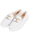 Women's T Timeless Gommino Leather Driving Shoes White - TOD'S - BALAAN 2