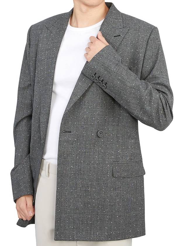 Double Brested Wool Jacket Grey - DIOR - BALAAN 6