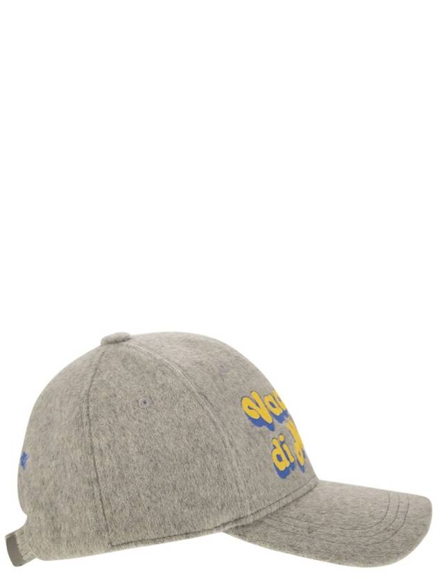 Grey wool baseball cap with CHRISTMAS HOLIDAY print - MC 2 SAINT BARTH - BALAAN 3