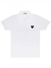 Heart Wappen Short Sleeve Polo Shirt White - COMME DES GARCONS PLAY - BALAAN 1