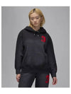 Jordan Flight Fleece Pullover Hoodie W Black FV7063 010 - NIKE - BALAAN 1