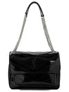 Vintage Leather Medium Niki Shoulder Bag Black - SAINT LAURENT - BALAAN 2