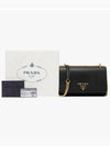 Saffiano Pocono Chain Shoulder Bag Black - PRADA - BALAAN 4