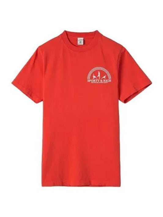 Fitness group logo short sleeve t shirt cherry - SPORTY & RICH - BALAAN 1