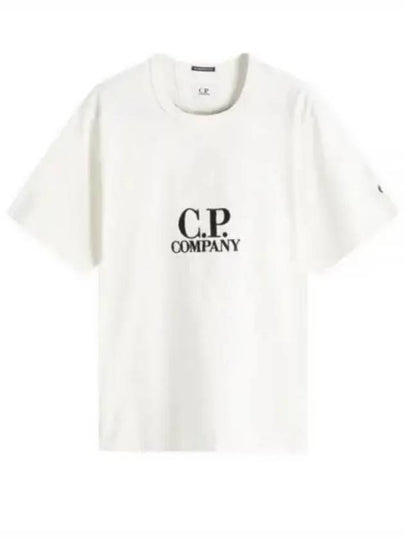 Logo Short Sleeve T-Shirt White - CP COMPANY - BALAAN 2