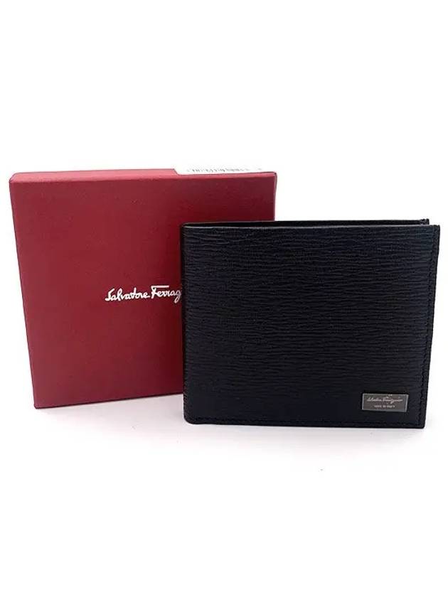 Logo Leather Half Wallet Black - SALVATORE FERRAGAMO - BALAAN 7