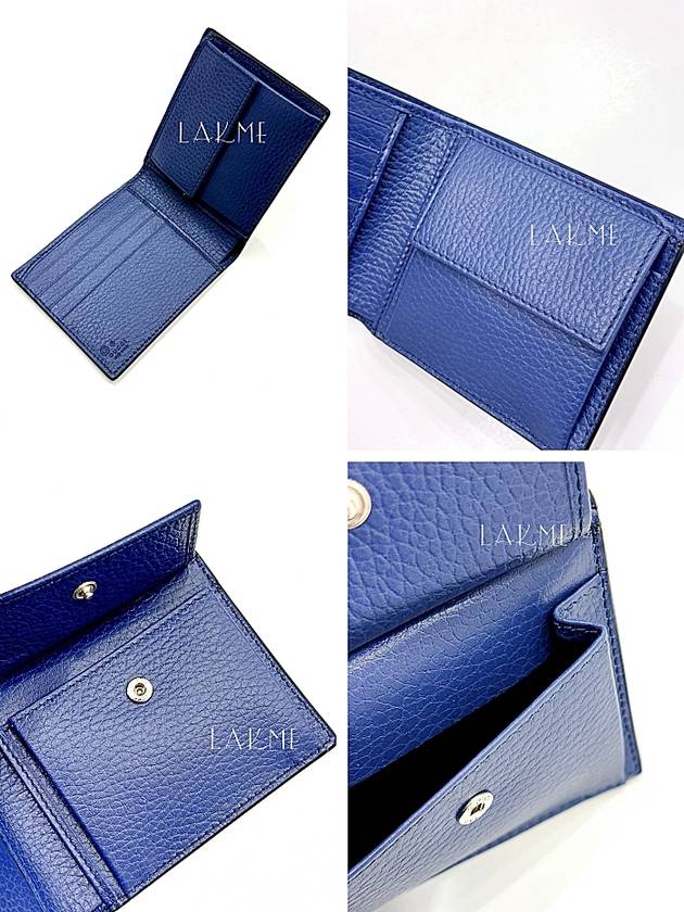 GG Interlocking Two-Tone Bifold Wallet Blue Black - GUCCI - BALAAN 4