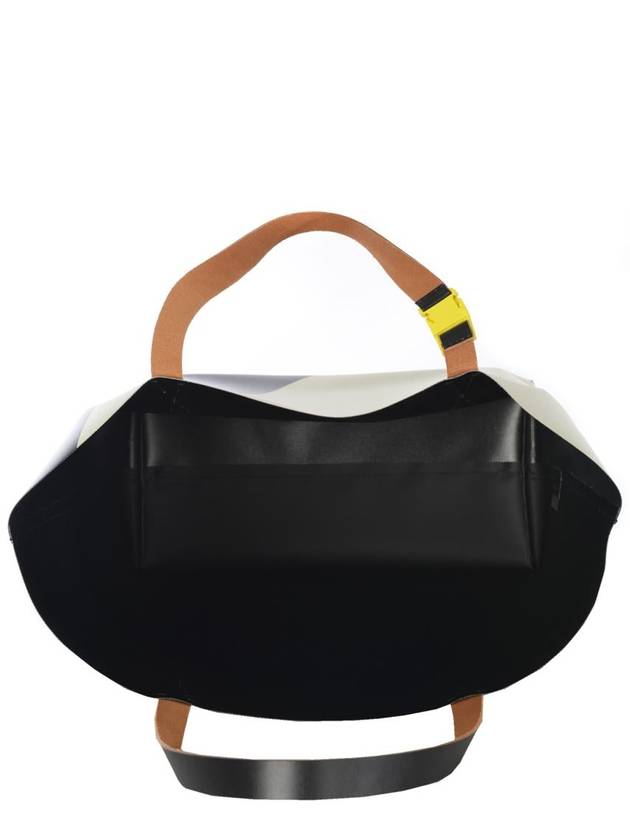 Logo Shopper Tote Bag Black White - MARNI - BALAAN 6