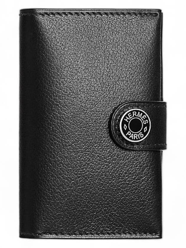 R.M.S Snap Card Wallet Holder Black H084336 - HERMES - BALAAN 3