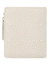 Grain Stitch Leather Flap Halfwallet Ivory - MAISON MARGIELA - BALAAN.