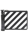 Diag clutch bag black - OFF WHITE - BALAAN.