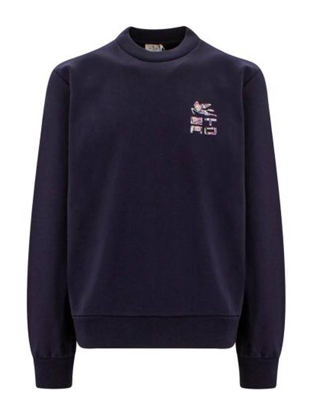 Logo Patch Sweatshirt Navy - ETRO - BALAAN 1