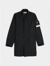 Micro Twill Compass Badge Trench Coat Black - STONE ISLAND - BALAAN 2