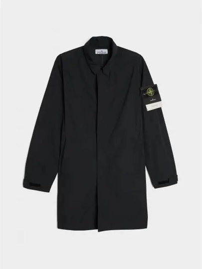 Micro Twill Compass Badge Trench Coat Black - STONE ISLAND - BALAAN 2