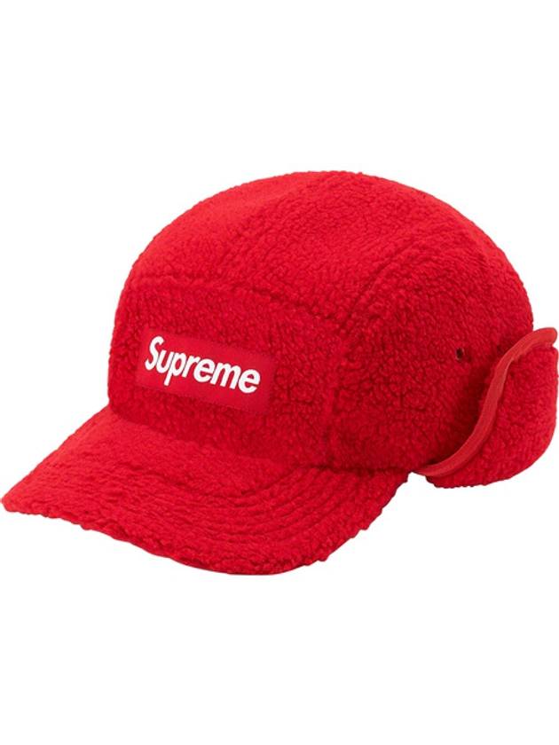 Deep Pile Earflap Camp Cap Red - SUPREME - BALAAN 1