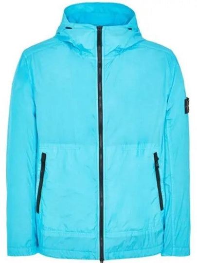 Men's Wappen Patch Nylon Hooded Jacket Light Blue - STONE ISLAND - BALAAN 2